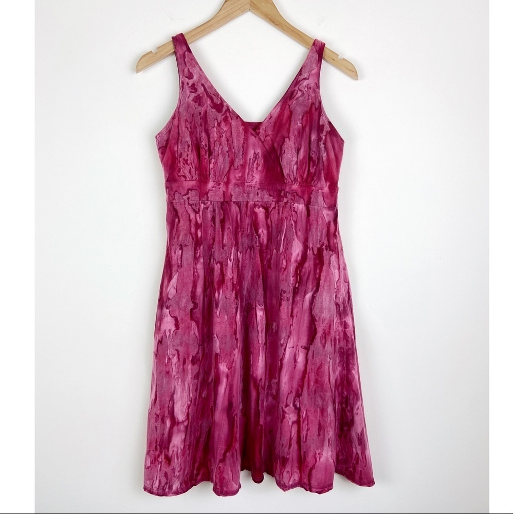 Ojai Pink Batik Dye Fit & Flare Dress